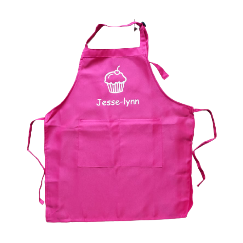 Kinderschort met naam en afbeelding 70 cm. - ook in andere kleuren